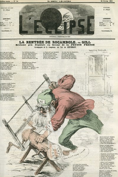 Le loyer de Rocamel, publicité pour "La Petite Presse". Couverture dans "L