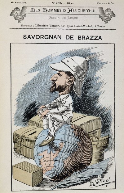 Savorgnan de Brazza - par Gill, dans "Les hommes d