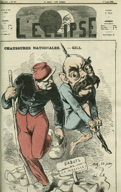 Otto von Bismarck échange ses bottes contre les sabots de la Moselle. Couverture de « L