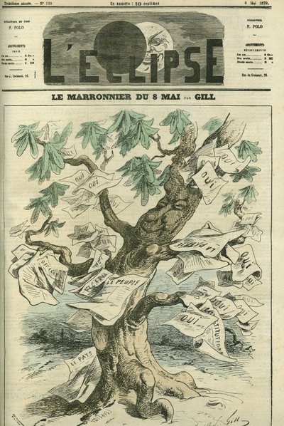 Le marronnier du 8 mai, le Sénat approuve par plébiscite, établit la responsabilité des ministres devant le Corps législatif. Couverture dans "L