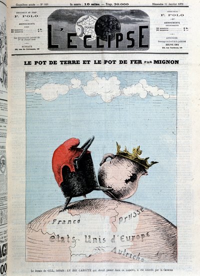 Le pot de terre et le pot de fer par Mignon. Couverture de L