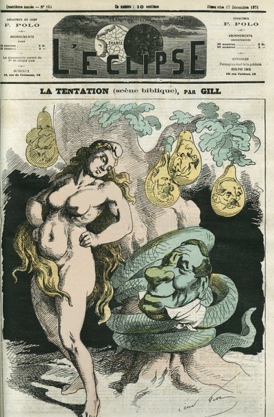 La tentation, la République-Ève tentée par le Serpent-Orléans. Couverture dans « L