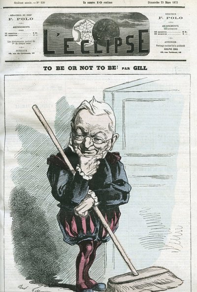 Être ou ne pas être, caricature par Adolphe Thiers (1797-1877), homme d