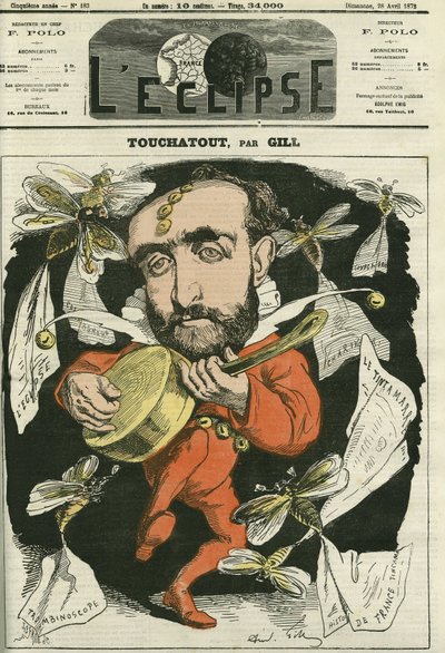 Touchatout, auteur de "Histoire de France tintamarresque" et "Trombinoscope". Couverture dans "L