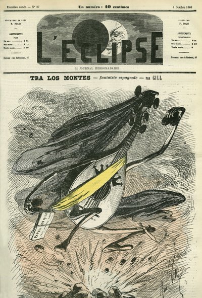Tra los montes, fantaisie espagnole, évocation du contexte politique difficile en Espagne. Couverture dans "L