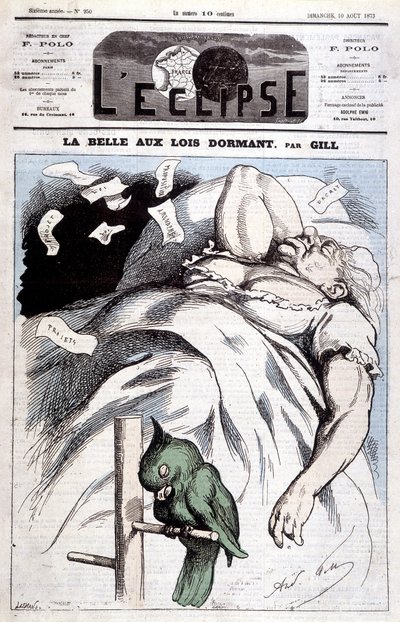 Caricature de Victoria dans « La Belle au bois dormant » - par Gill, dans « L