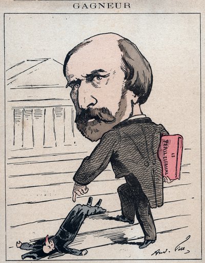 Wladimir Gagneur (1807-1889) fouriériste et économiste socialiste, député du Jura (1873) - Caricature par André Gill dans « Les Hommes d