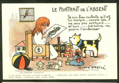 Carte postale, satirique en couleur : Le portrait de l