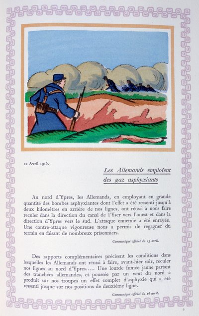 Les Allemands utilisent du gaz chloré, Ypres, 22 avril 1915, 1919 - Andre Helle