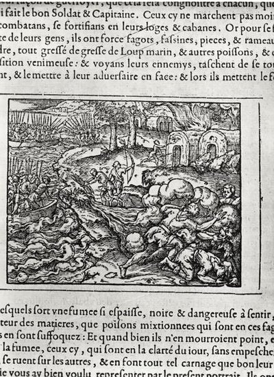Débarquement, de Cosmographie universelle par André Thevet, 1575 - Andre Thevet