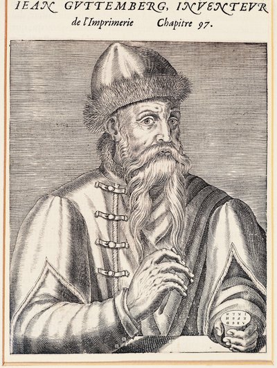 Portrait de Johann Gutenberg (Mayence, vers 1394-1399-Mayence) - Andre Thevet