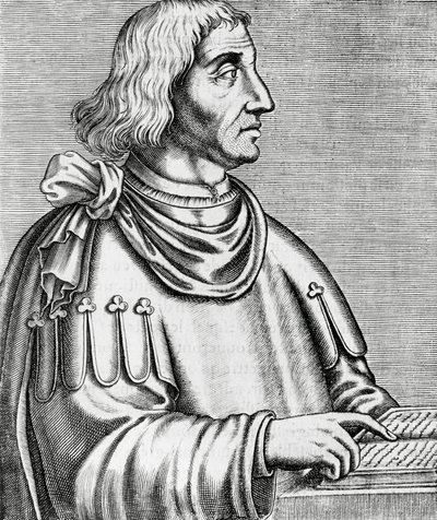 Portrait de Philippes de Commines (vers 1445-vers 1512), historien et diplomate, gravure de Les Vrais pourtraits et Vies des Hommes illustres - Andre Thevet