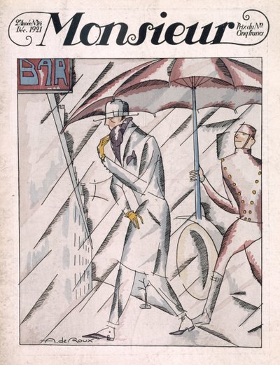 Homme en imperméable, couverture du magazine 