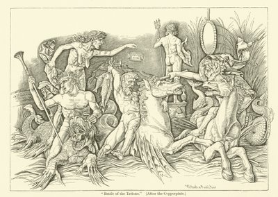 Bataille des Tritons (gravure) - Andrea (after) Mantegna