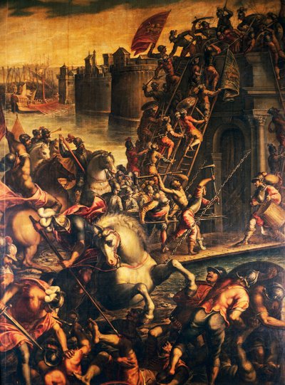 Le doge de Venise Enrico Dandolo et ses croisés prenant d