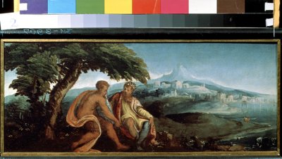 Le roi Midas et Pan - Andrea Schiavone