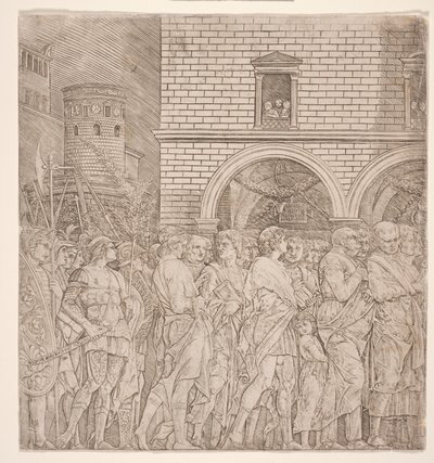 Les Triomphes de César : Les Sénateurs, c.1495 (gravure) - Andrea (school of) Mantegna