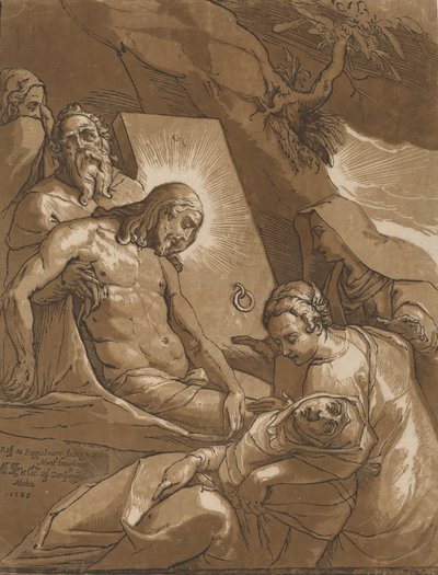 La Mise au tombeau, 1585 - Andrea Andreani