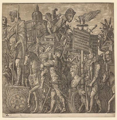 Le Triomphe de Jules César : Statues colossales et équipements de siège, 1593-99 - Andrea Andreani