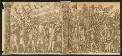Le Triomphe de Jules César [n°1 et 2 plus 2 colonnes] - Andrea Andreani after Andrea Mantegna