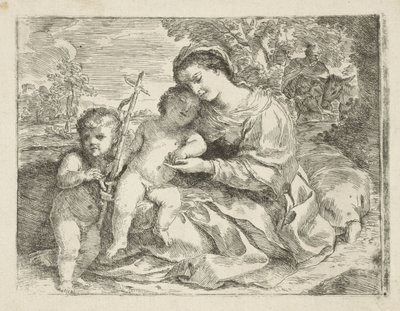 Sainte Famille avec le jeune Jean-Baptiste - Andrea Camassei