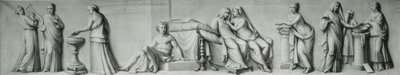 Un panneau en grisaille représentant des scènes basées sur le Mariage Aldobrandini - Andrea Casali