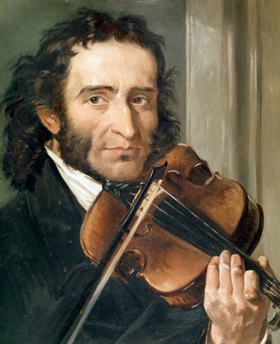Portrait de Nicolo Paganini, violoniste et compositeur italien - Andrea Cefaly
