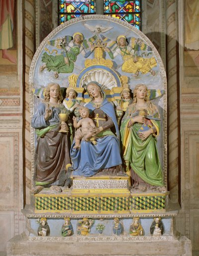 Madone et Enfant en Majesté, retable de la Chapelle Médicis - Andrea Della Robbia