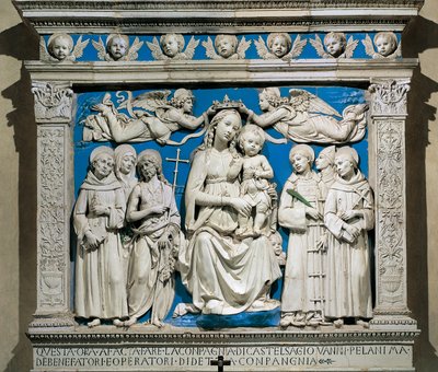 Madone et Enfant avec Saints, Chapelle Médicis, Église de Santa Croce, Florence, Italie - Andrea Della Robbia