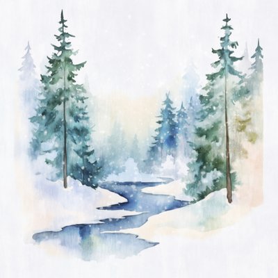 Une forêt hivernale paisible - Andrea Haase