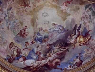 Couronnement de la Vierge, fresque peinte en 1699 par Andrea Lanzani, chœur du Sanctuaire de l