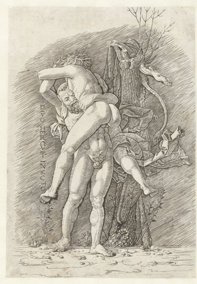 Hercule et Antée - Andrea Mantegna (school of)