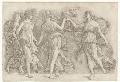 Quatre femmes dansant - Andrea Mantegna (school of)