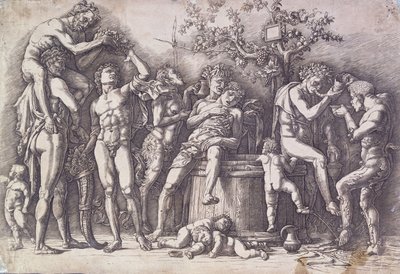 Une bacchanale avec un pressoir à vin - Andrea Mantegna