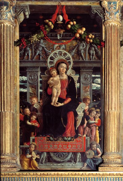 Retable de San Zeno : panneau central Madonna et l