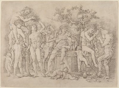 Bacchanale avec une cuve à vin - Andrea Mantegna