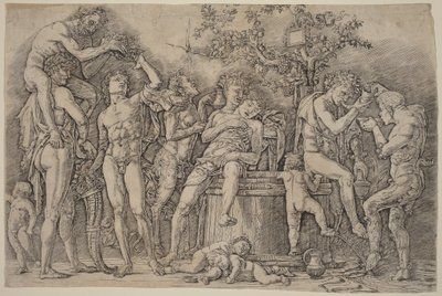 Bacchanale avec une cuve à vin - Andrea Mantegna