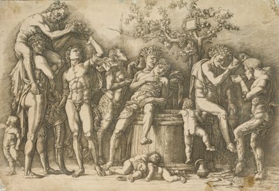 Bacchanale avec une cuve à vin, c.1470-90 (gravure et pointe sèche) - Andrea Mantegna