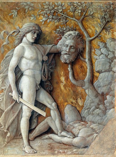 David tenant la tête de Goliath - Andrea Mantegna