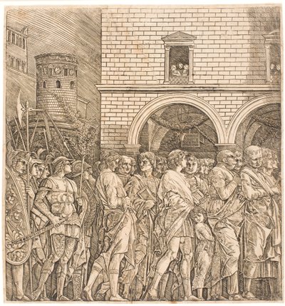 Le sénat romain suit un triomphe - Andrea Mantegna