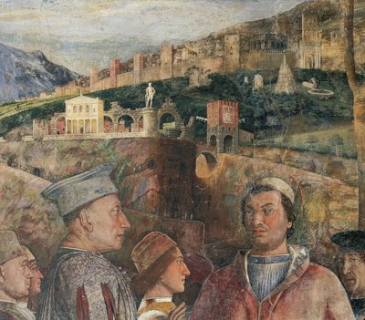 (détail) Fresque dans la Chambre Nuptiale par Andrea Mantegna, Château de Saint-Georges, Mantoue - Andrea Mantegna