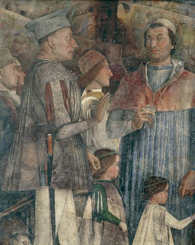 Louis II, Cardinal Francesco, Francesco II et Sigismondo Gonzaga, (détail) - Andrea Mantegna