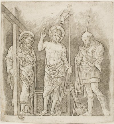 Christ ressuscité entre les saints André et Longin - Andrea Mantegna