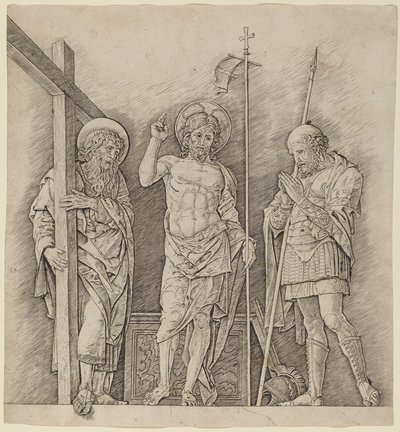 Christ Ressuscité entre Saints André et Longin - Andrea Mantegna