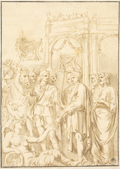 Sénateurs et soldats romains - Andrea Mantegna