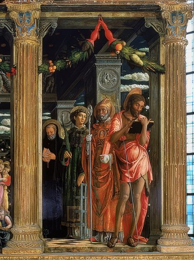 Autel de San Zeno. Côté droit. (détail) - Andrea Mantegna