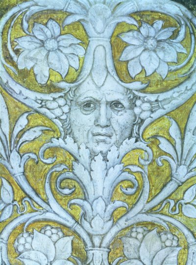 Autoportrait incorporé dans la frise décorative de la Camera degli Sposi ou Camera Picta, 1465-74 (détail) - Andrea Mantegna