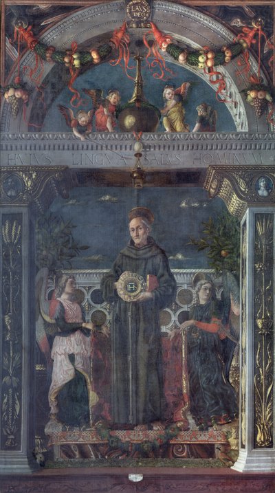 Saint Bernardin de Sienne avec des Anges - Andrea Mantegna