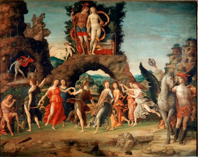 Le Parnasse (Apollon et les neuf muses) - Andrea Mantegna