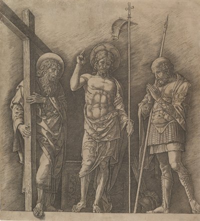 Le Christ Ressuscité entre Saint André et Saint Longin, vers 1472 - Andrea Mantegna